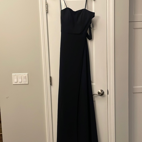 La Femme Women's Double Cross Back Strapless Gown - Picture 2 of 9